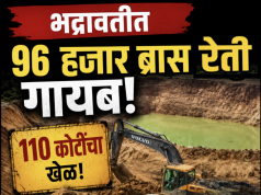 📍भद्रावतीत 96 हजार ब्रास रेती गायब : तब्बल 110 कोटींचा घोटाळा?